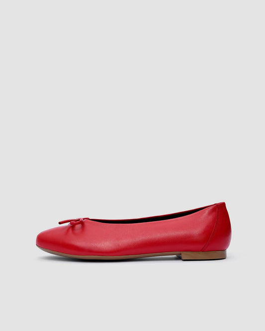 Mossy Pumps Red czerwone baleriny z kokardką