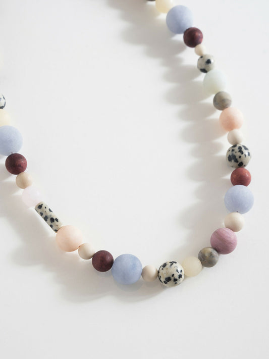 Bąbelkowy naszyjnik z kamieni naturalnych