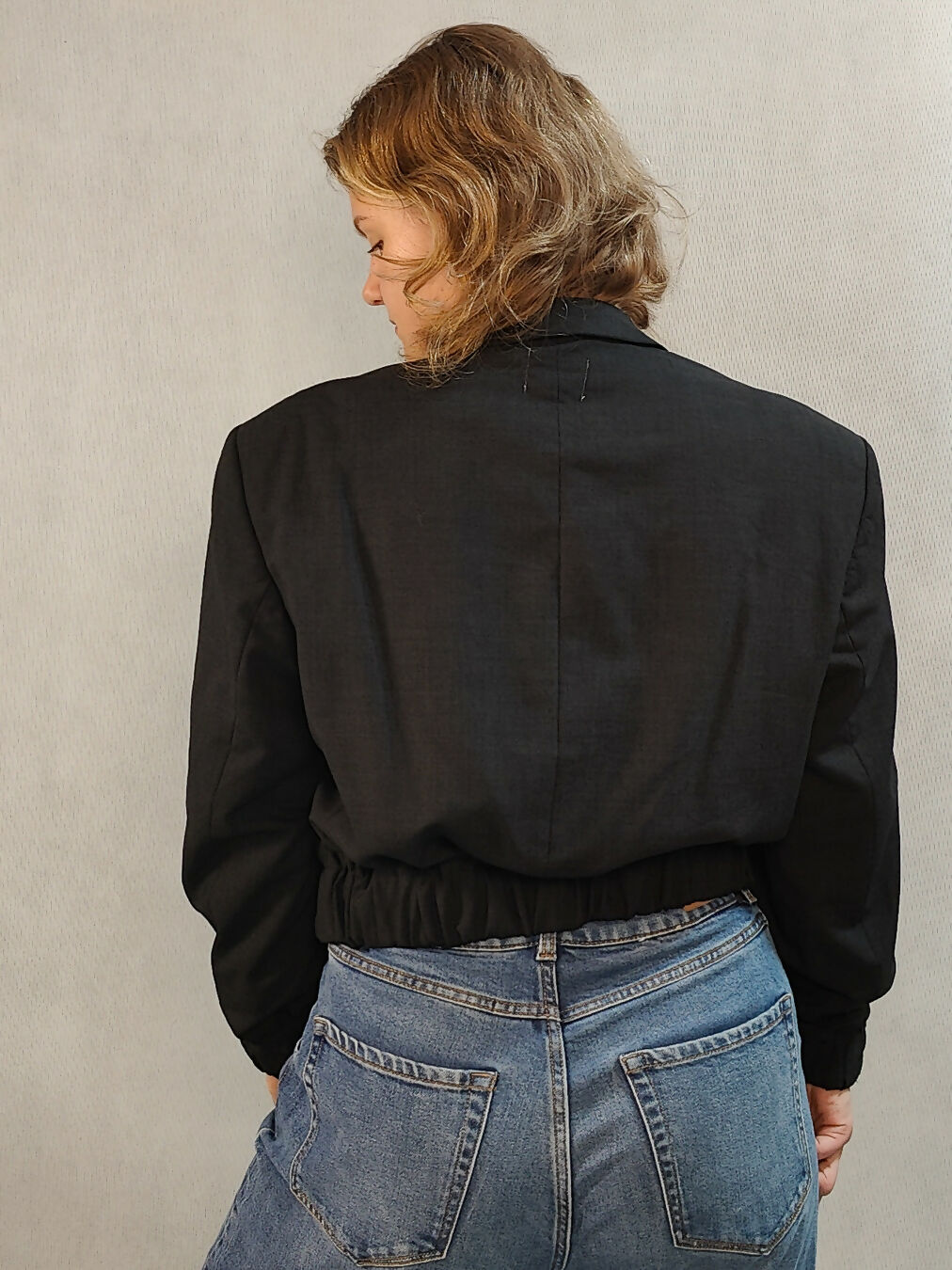 Wełniana grafitowa marynarka