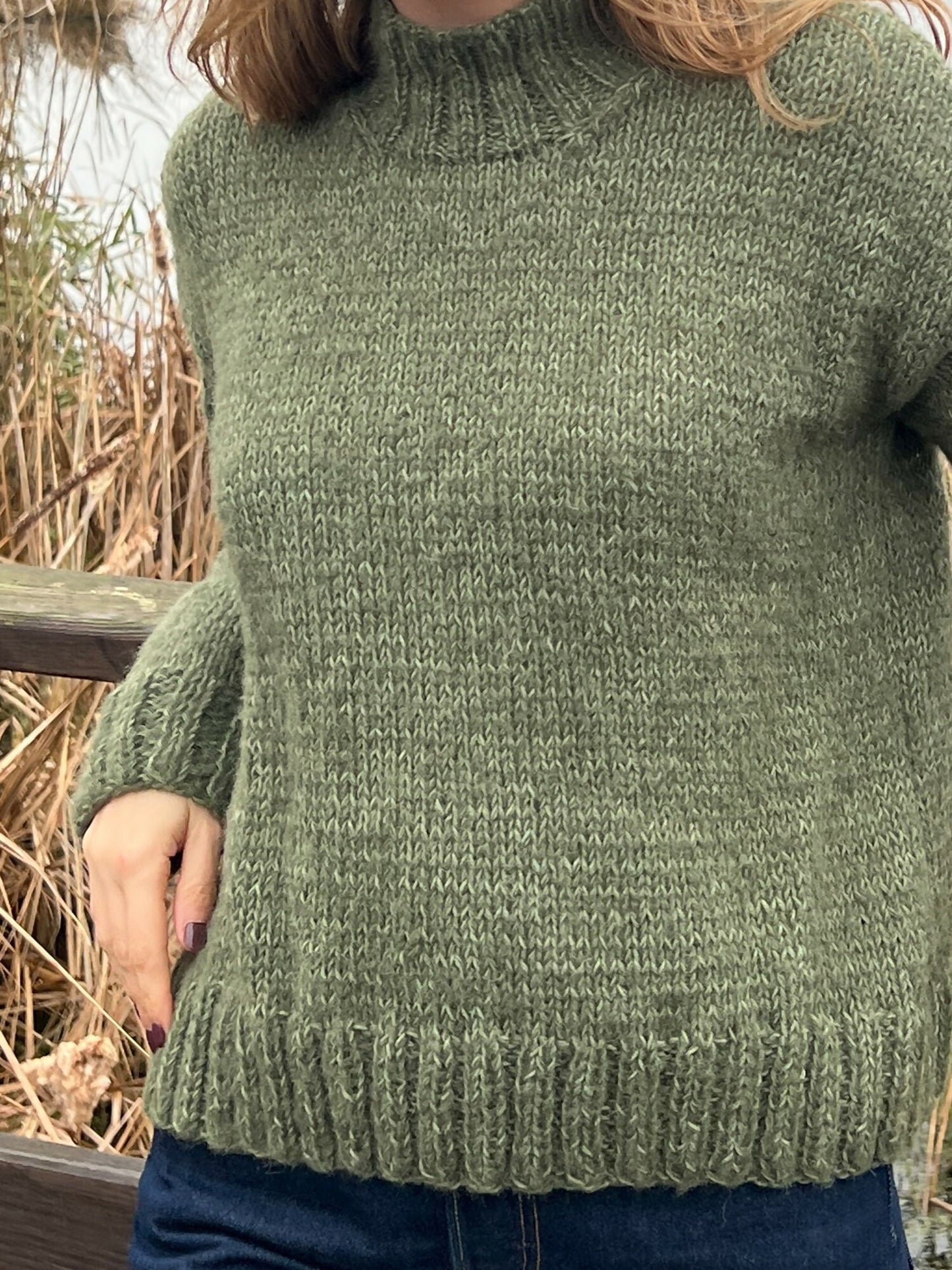 Sweter DITA – Oliwkowy