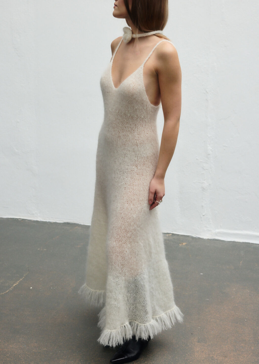 Sukienka Ofelia ręcznie wykonywana na drutach