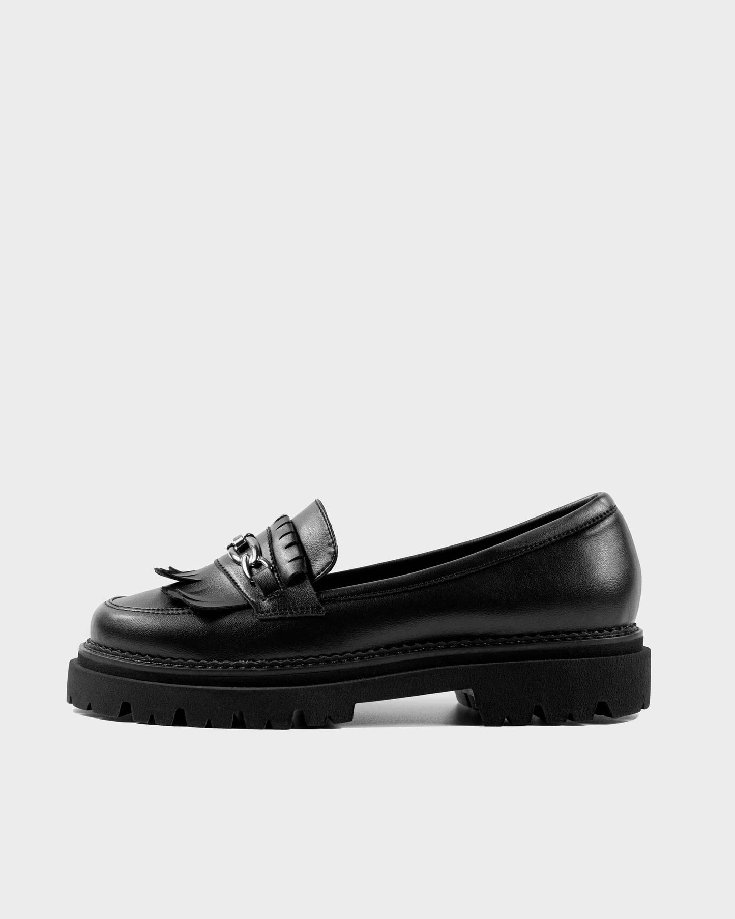 Chunky Loafers Black czarne mokasyny damskie
