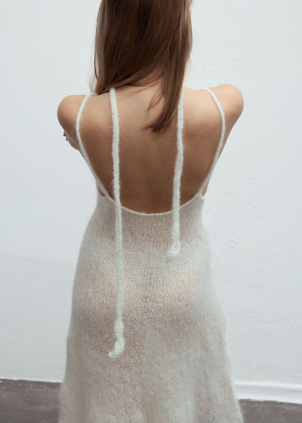 Choker Rose ręcznie wykonywany na drutach