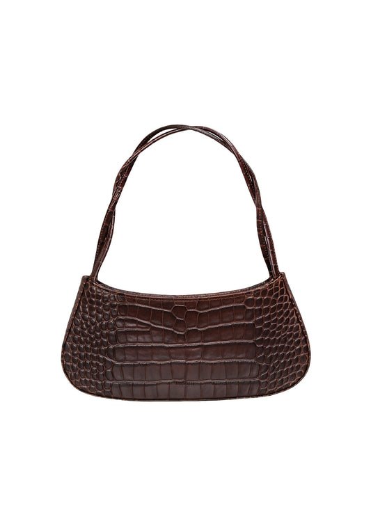 BAGUETTE HEDERA CROCO CHOCOLATE