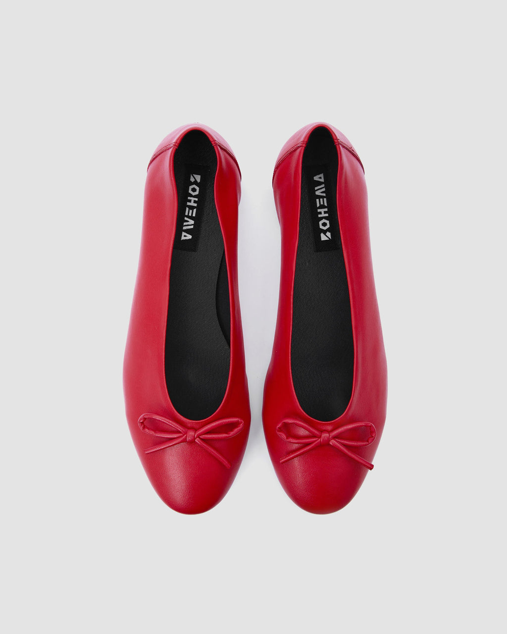 Mossy Pumps Red czerwone baleriny z kokardką