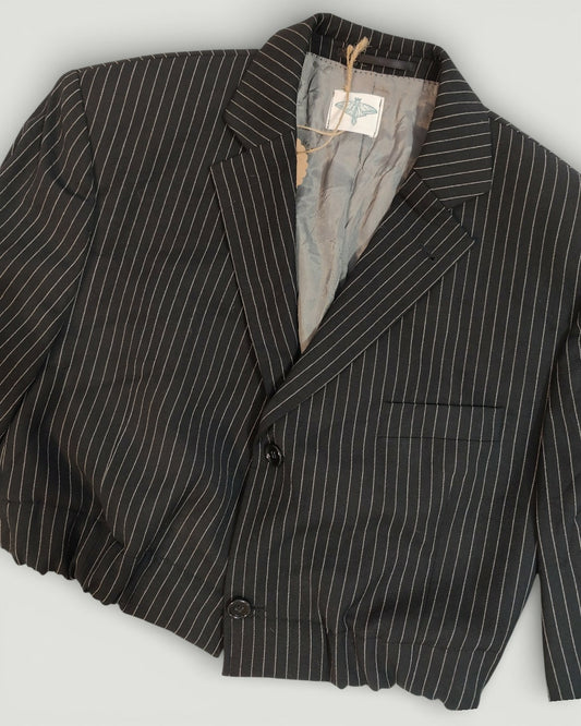 Wełniana marynarka w delikatne paski