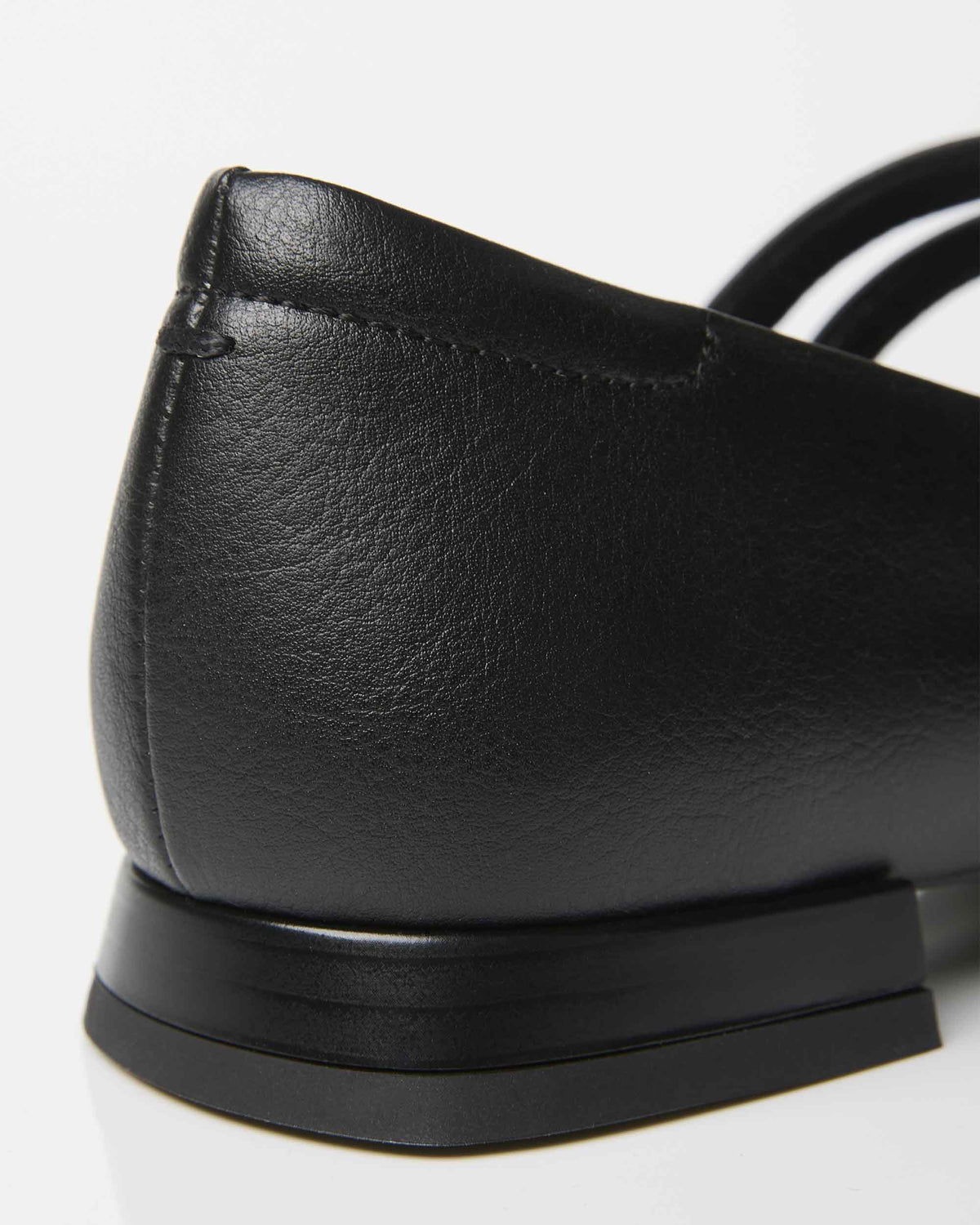 Blackberry Mary Jane Pumps czarne baleriny ze skóry z winogron