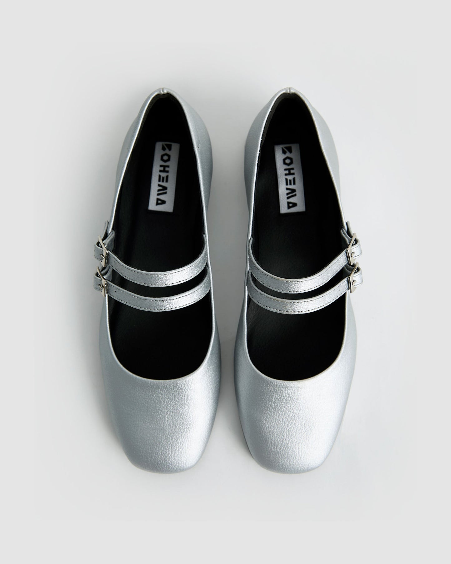 Sugar Mary Jane Pumps metaliczne baleriny