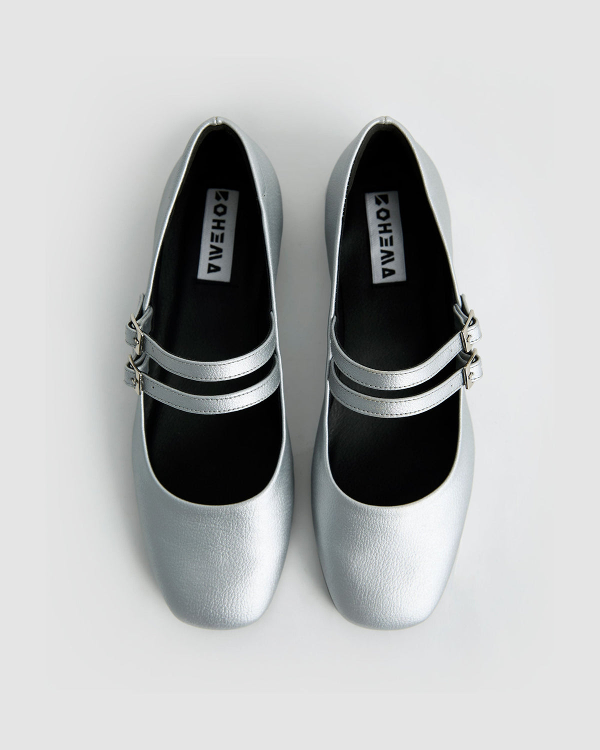 Sugar Mary Jane Pumps metaliczne baleriny