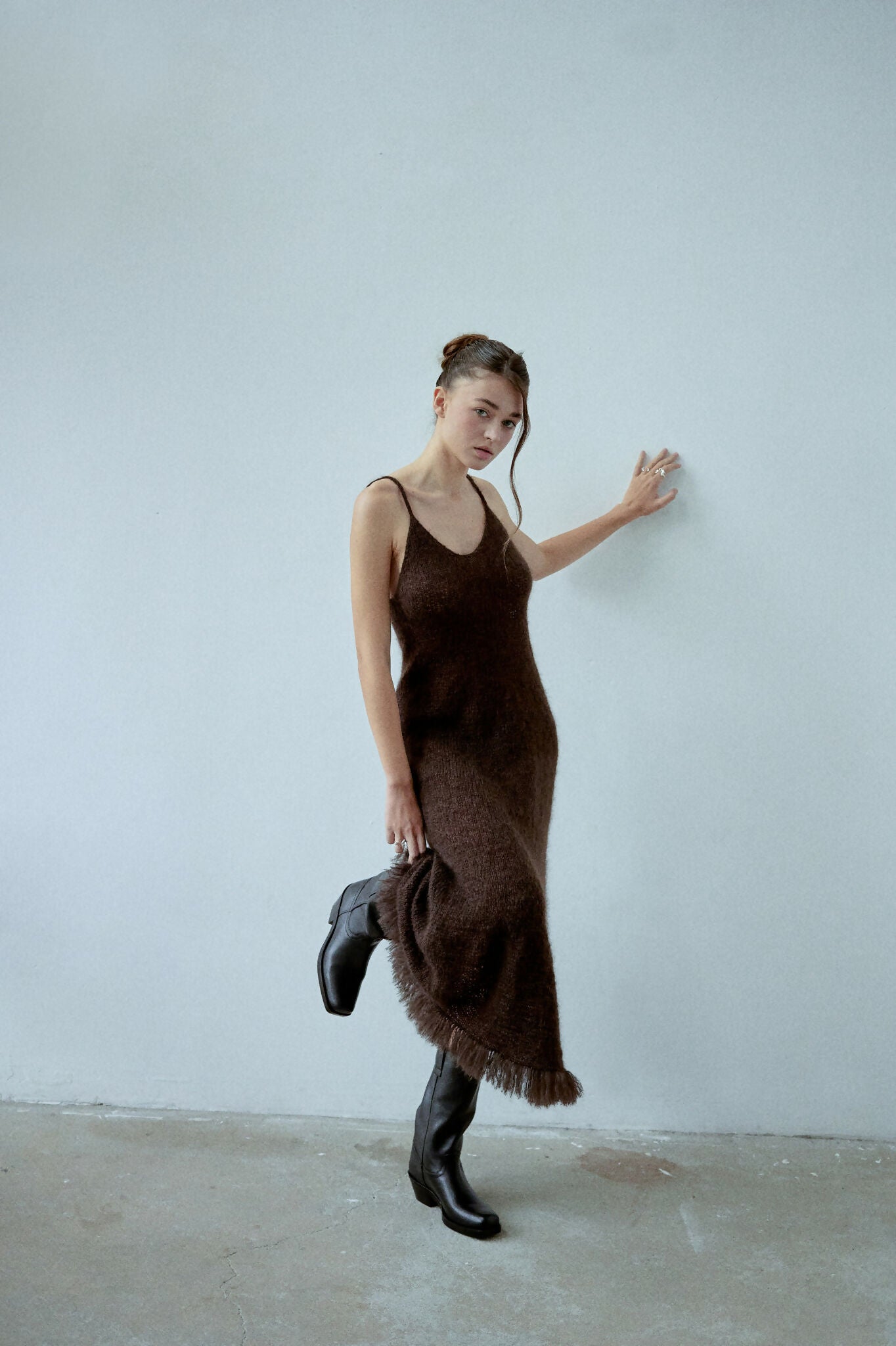 Sukienka Ofelia ręcznie wykonywana na drutach