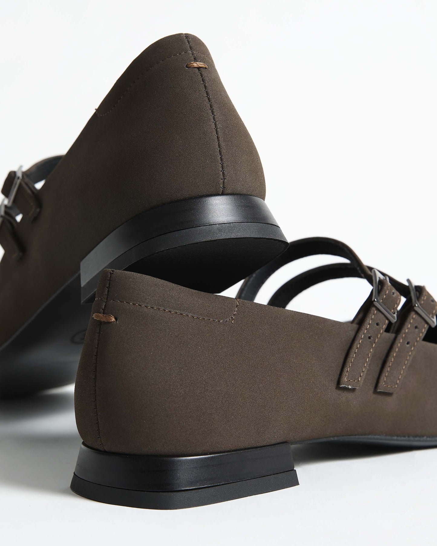 Chocolate Mary Jane Pumps brązowe baleriny