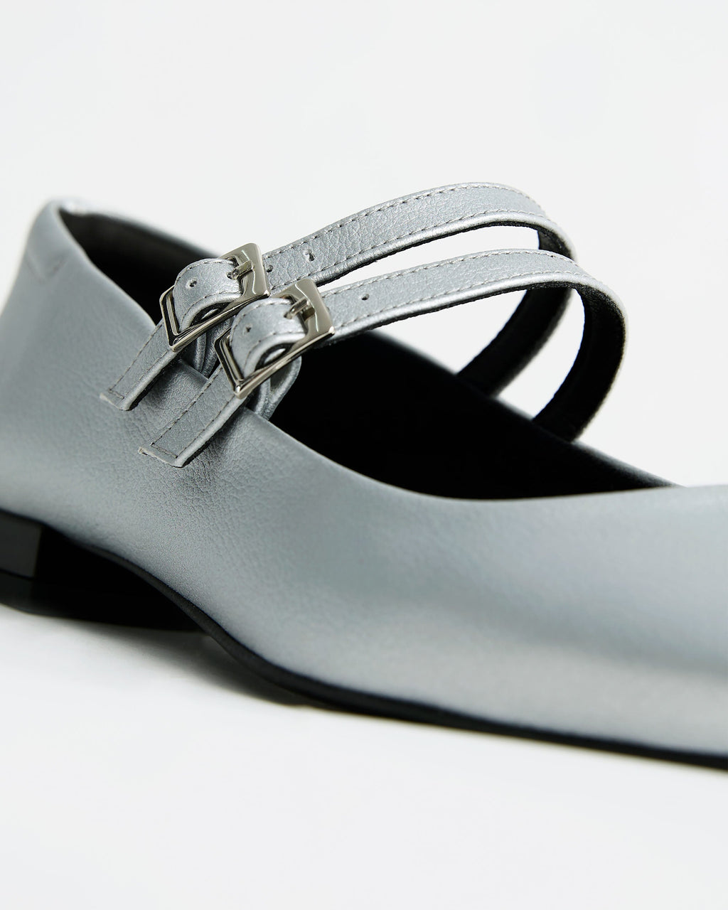 Sugar Mary Jane Pumps metaliczne baleriny