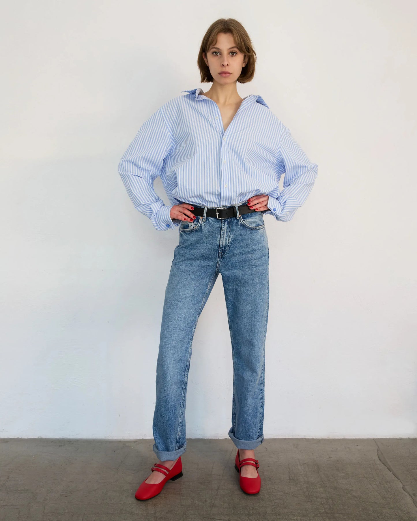 Strawberry Mary Jane Pumps czerwone baleriny