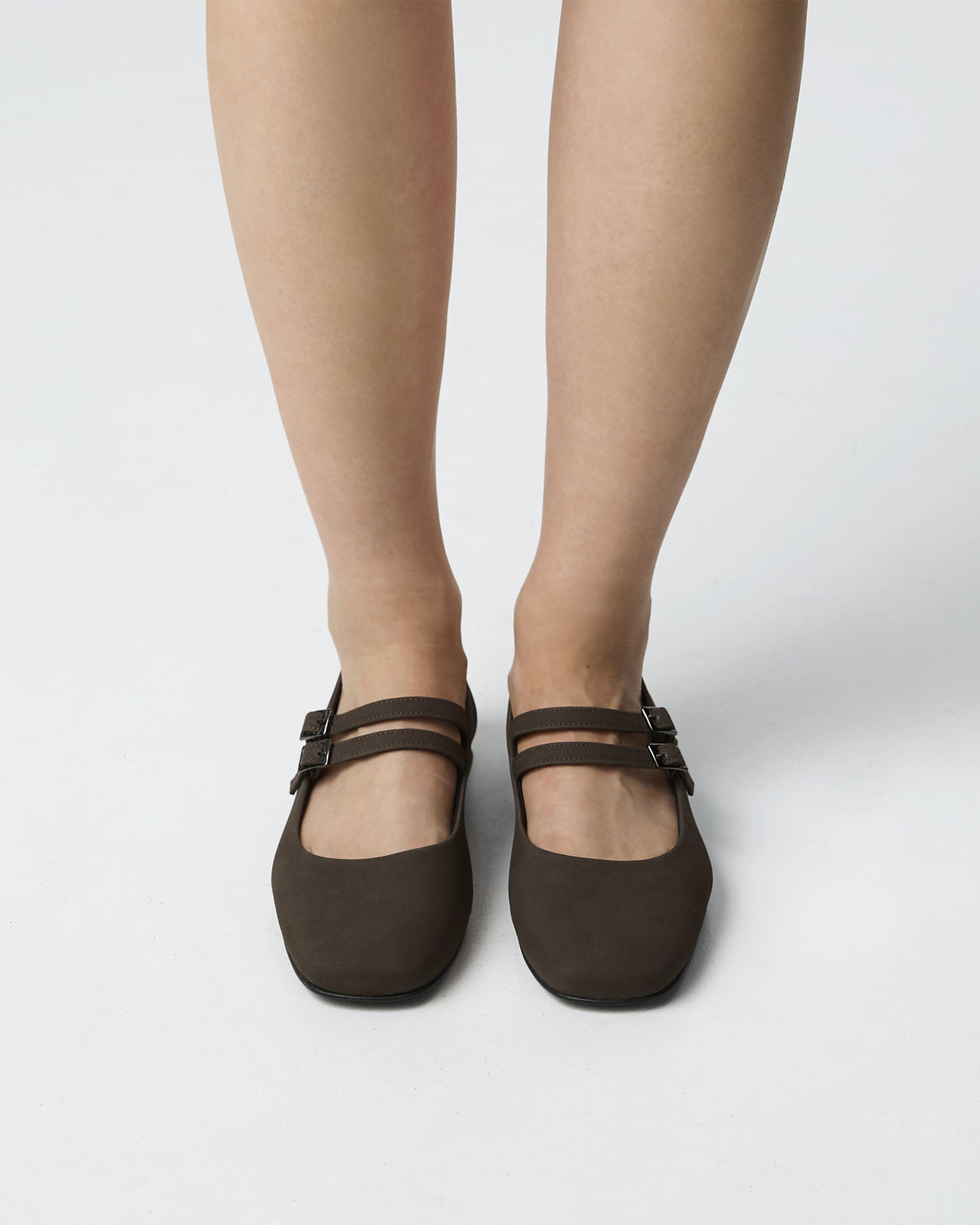 Chocolate Mary Jane Pumps brązowe baleriny