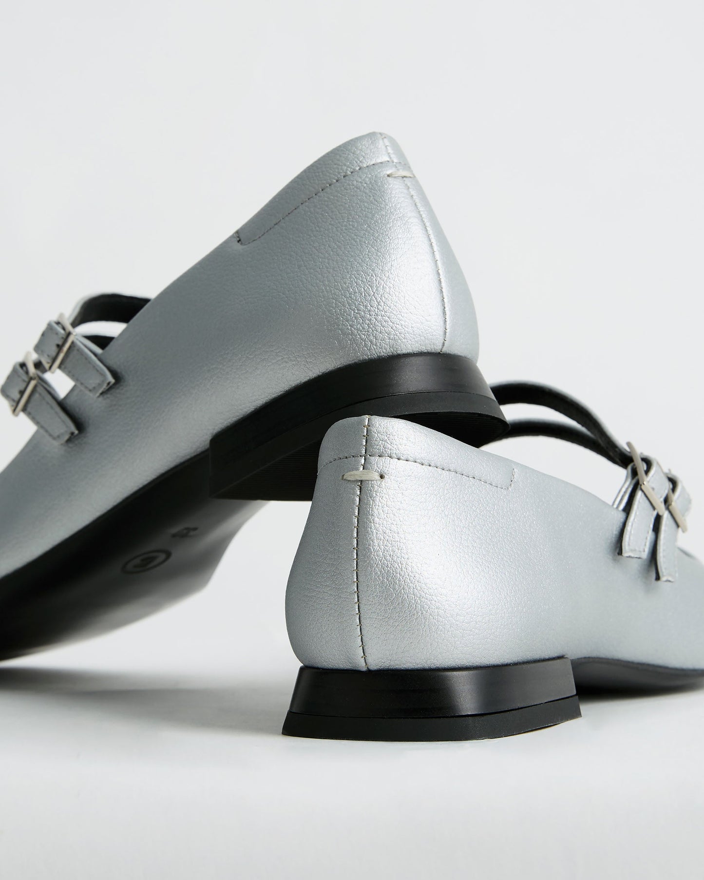 Sugar Mary Jane Pumps metaliczne baleriny