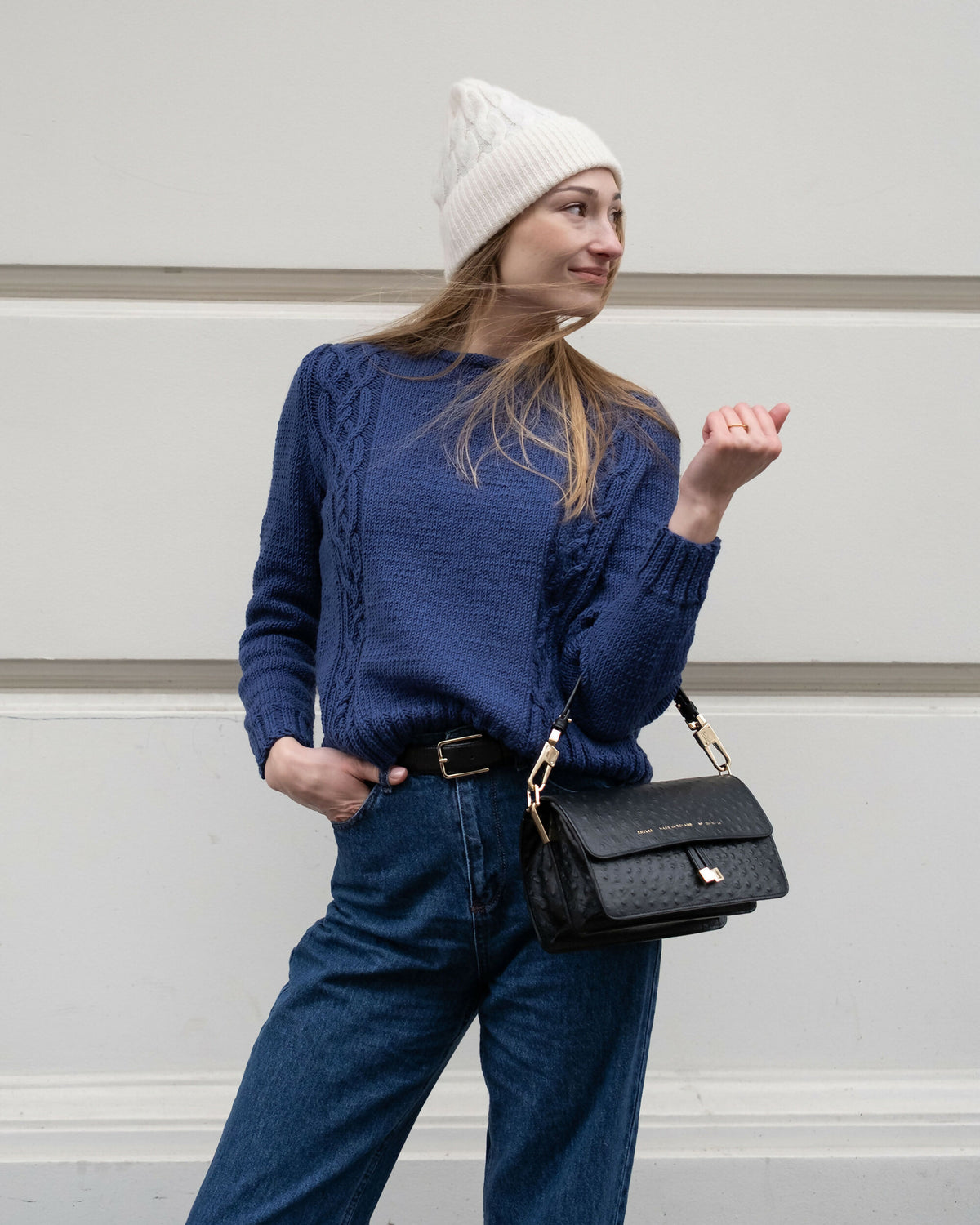 Sweter LAMIA – Granatowy