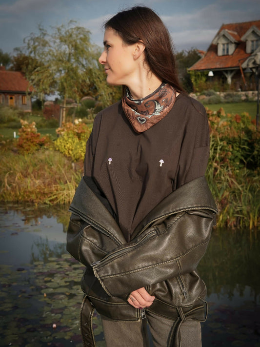 Long sleeve Magiczne grzybki fioletowe