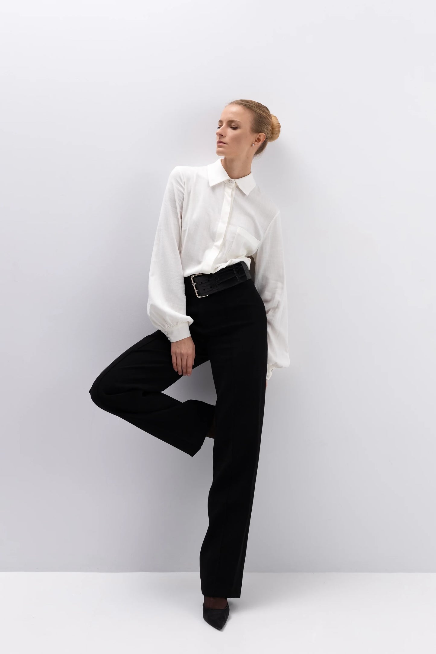 Koszula z bufiastymi rękawami