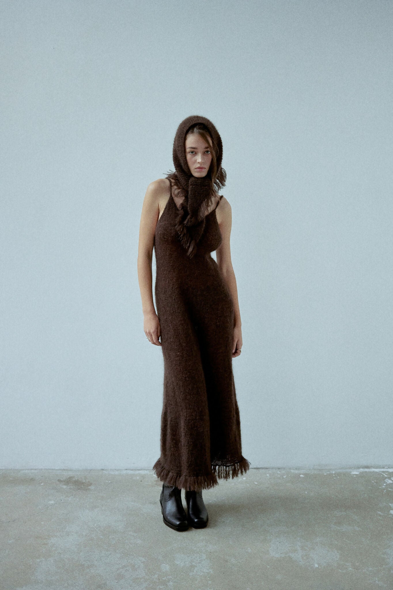 Sukienka Ofelia ręcznie wykonywana na drutach