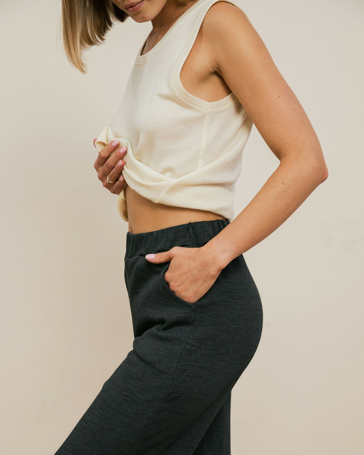 Spodnie LOTTE – Antracyt - Merino