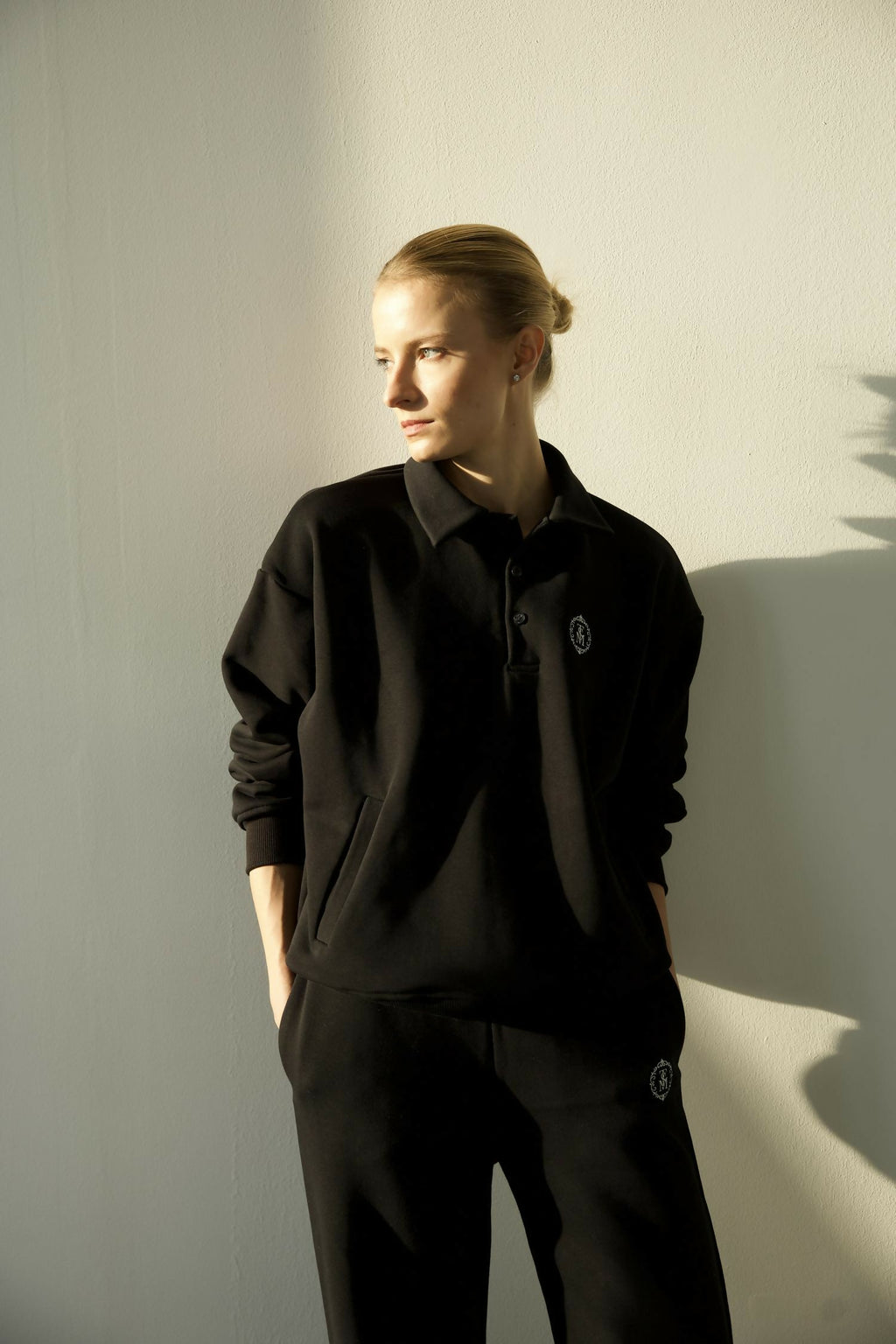 Czarna Bluza Polo
