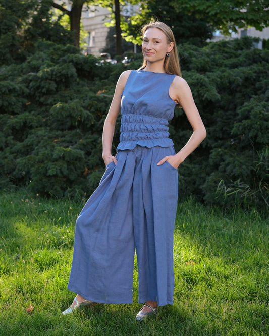 Spodnie HAKAMA - Len100
