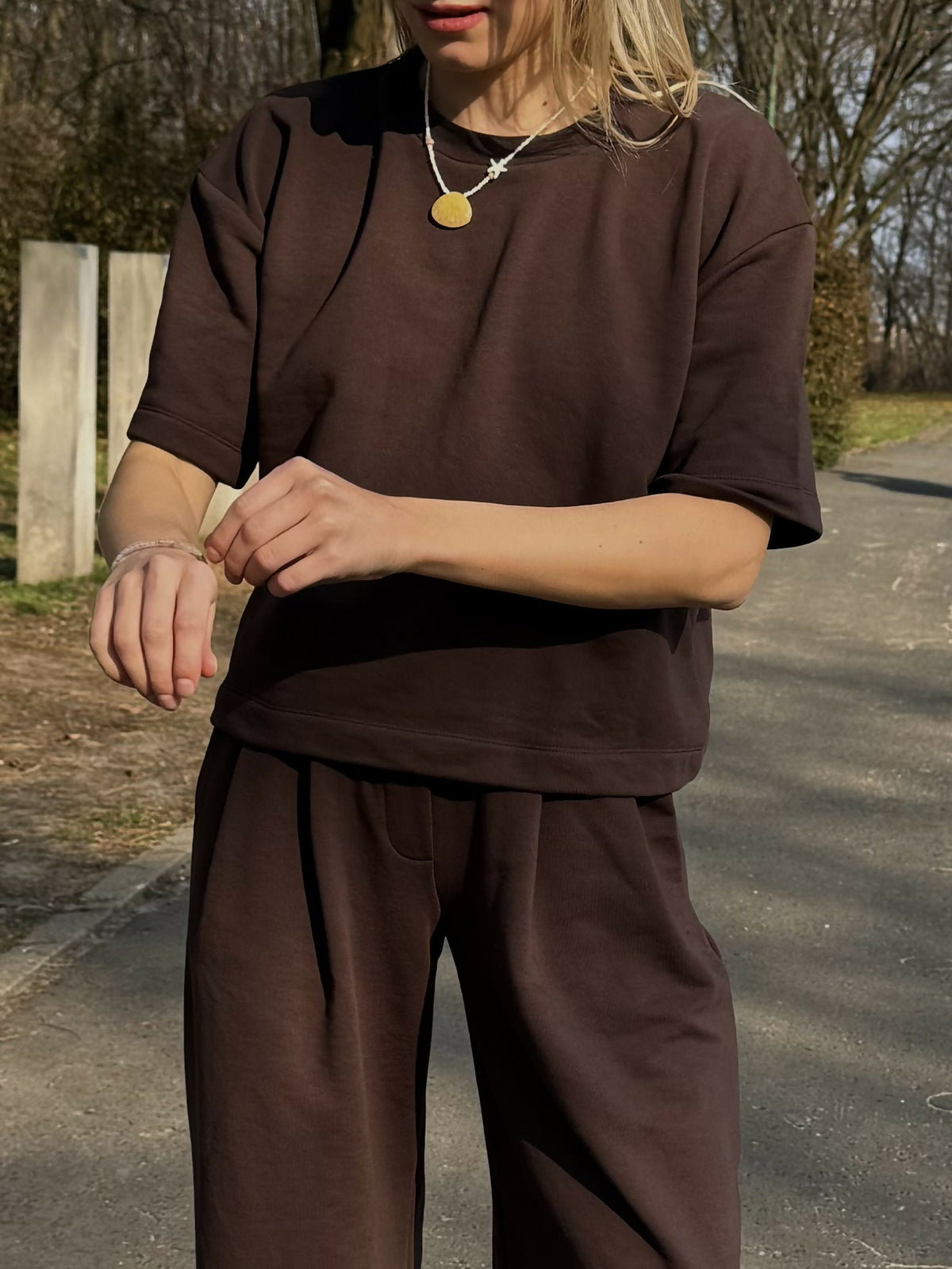 T-shirt Espresso Heavy Cotton Oversize