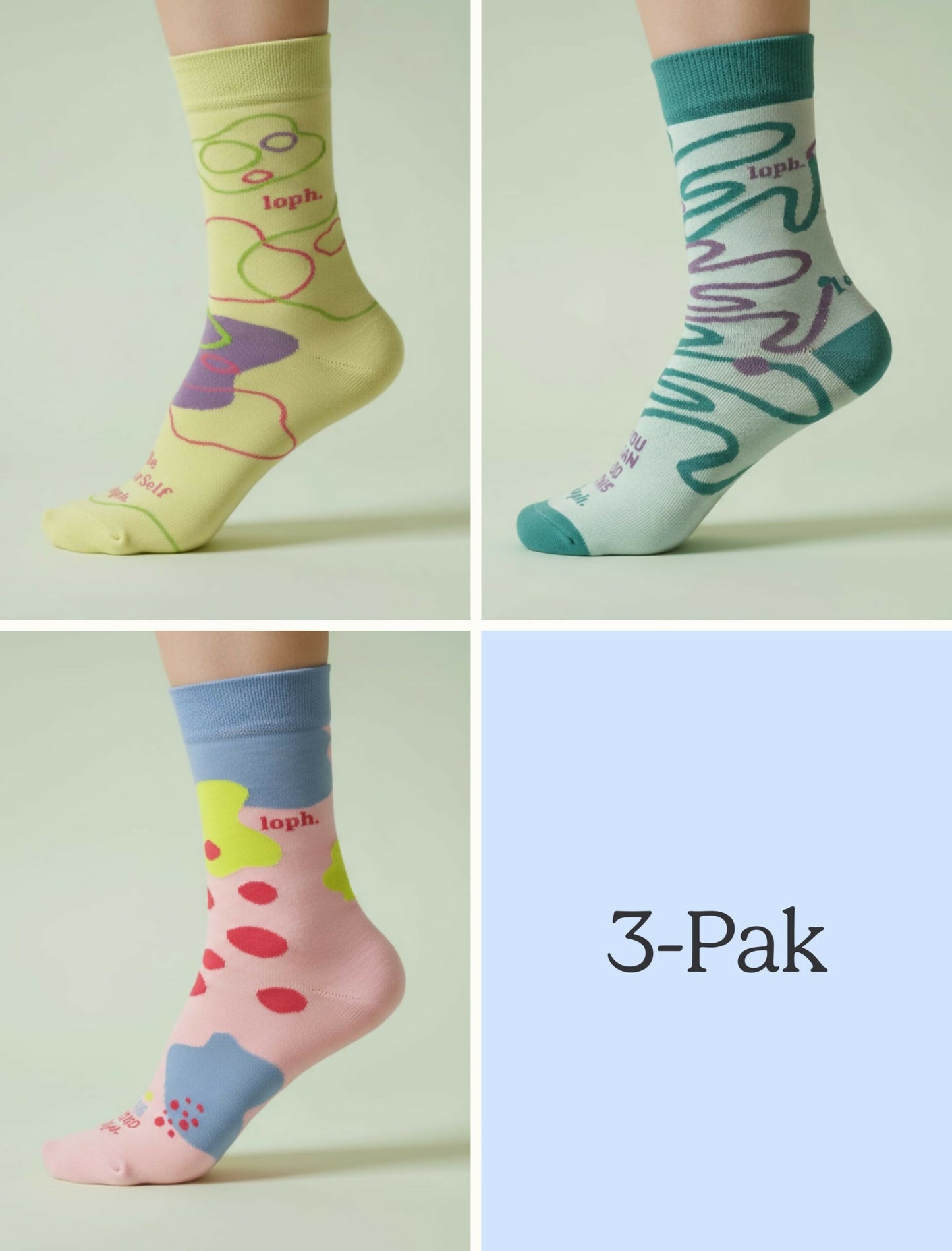 3 Pak skarpet Wiggly Colors 3