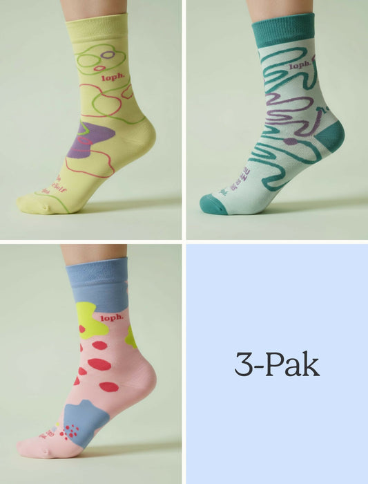3 Pak skarpet Wiggly Colors 3