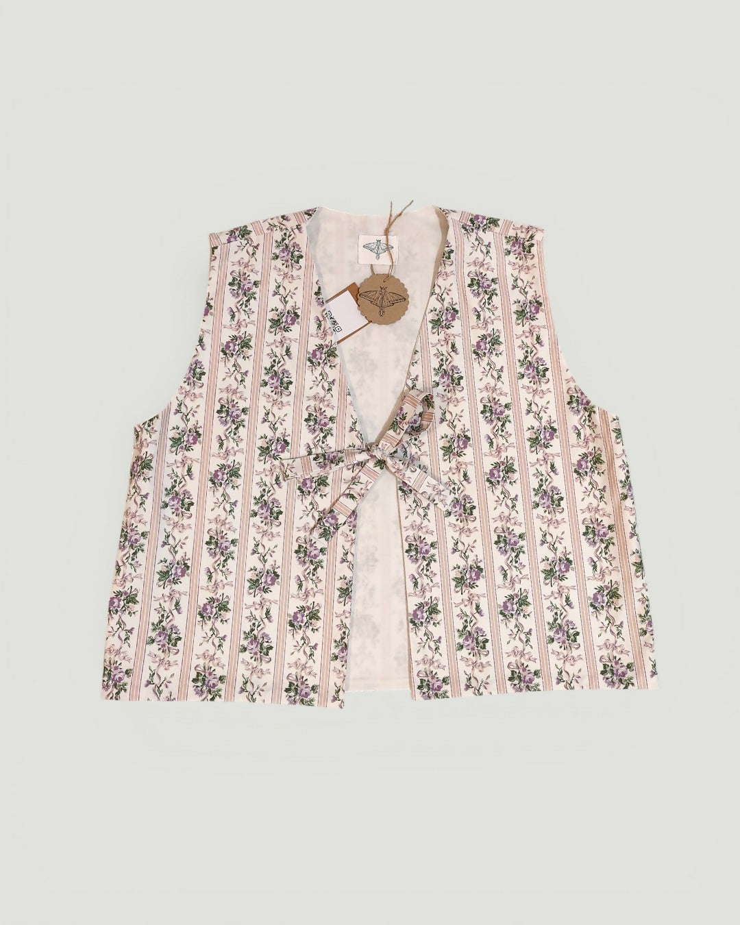 Kamizelka w lawendowe kwiaty