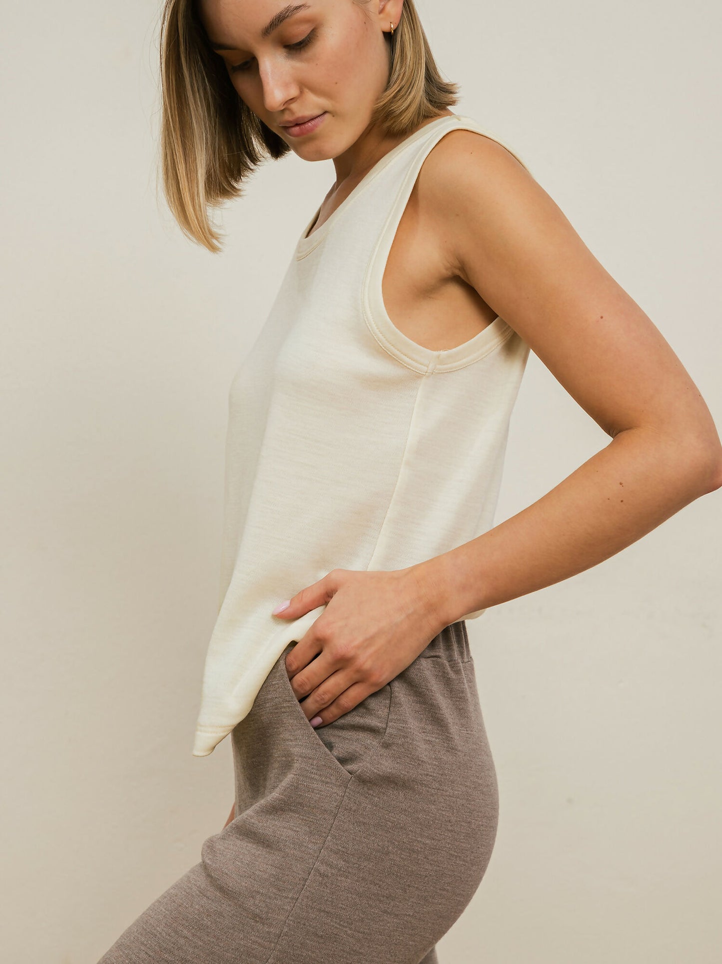 Spodnie LOTTE – Kakaowe - Merino