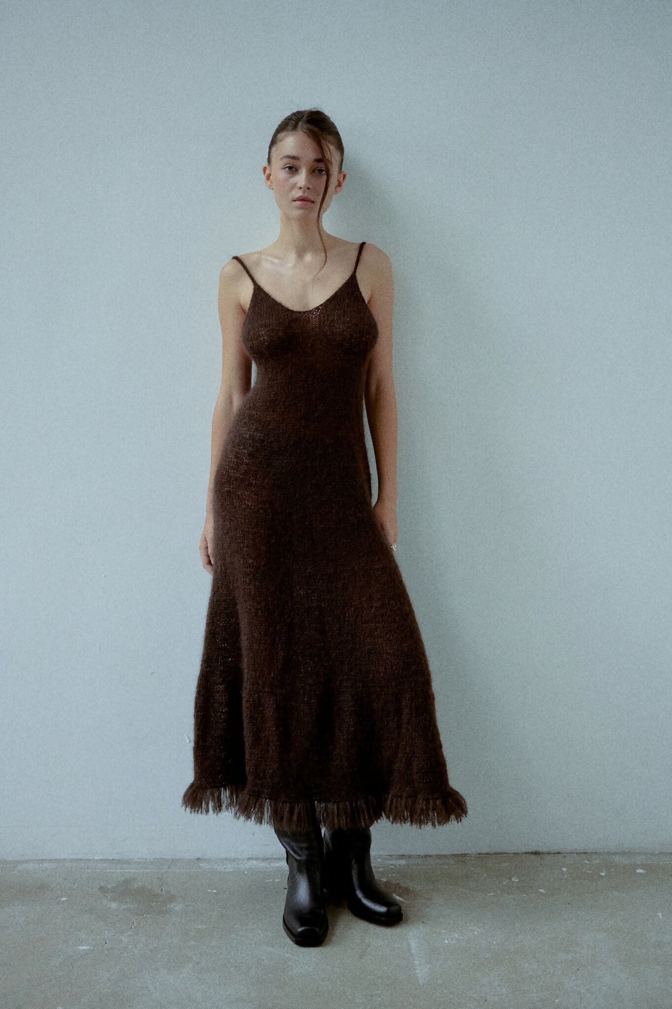 Sukienka Ofelia ręcznie wykonywana na drutach