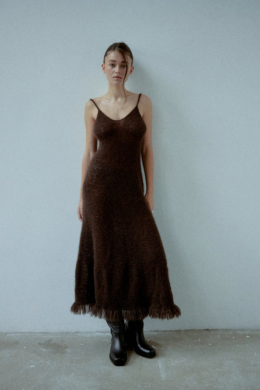 Sukienka Ofelia ręcznie wykonywana na drutach