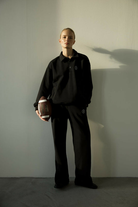 Czarne Spodnie dresowe