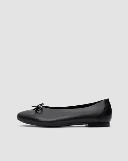 Mossy Pumps Black czarne baleriny z kokardką