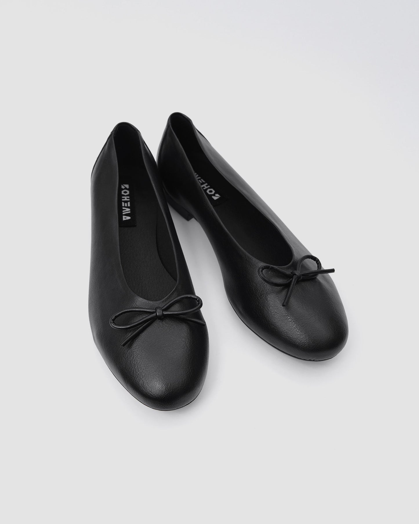 Mossy Pumps Black czarne baleriny z kokardką