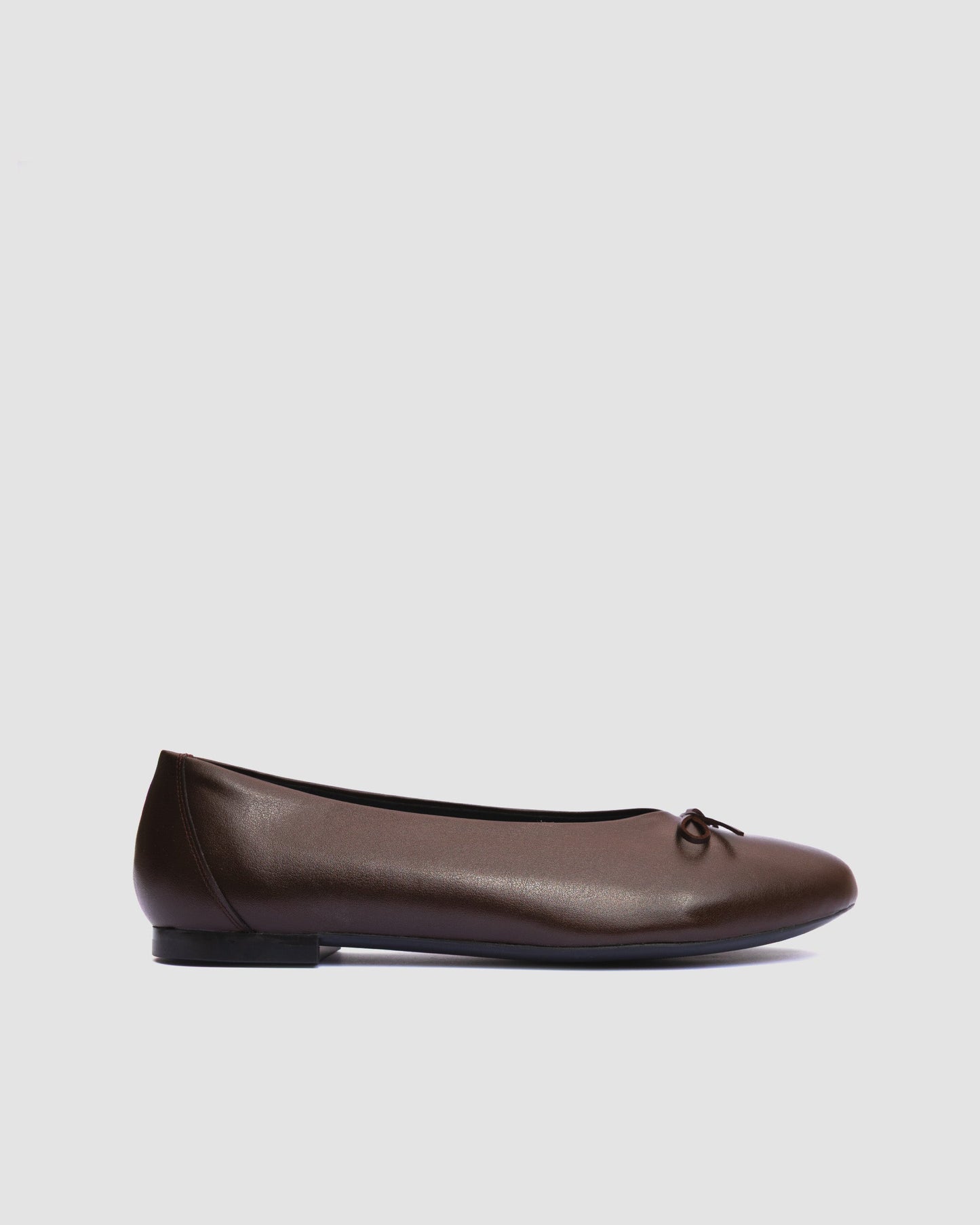 Mossy Pumps Chocolate brzowe baleriny z kokardką
