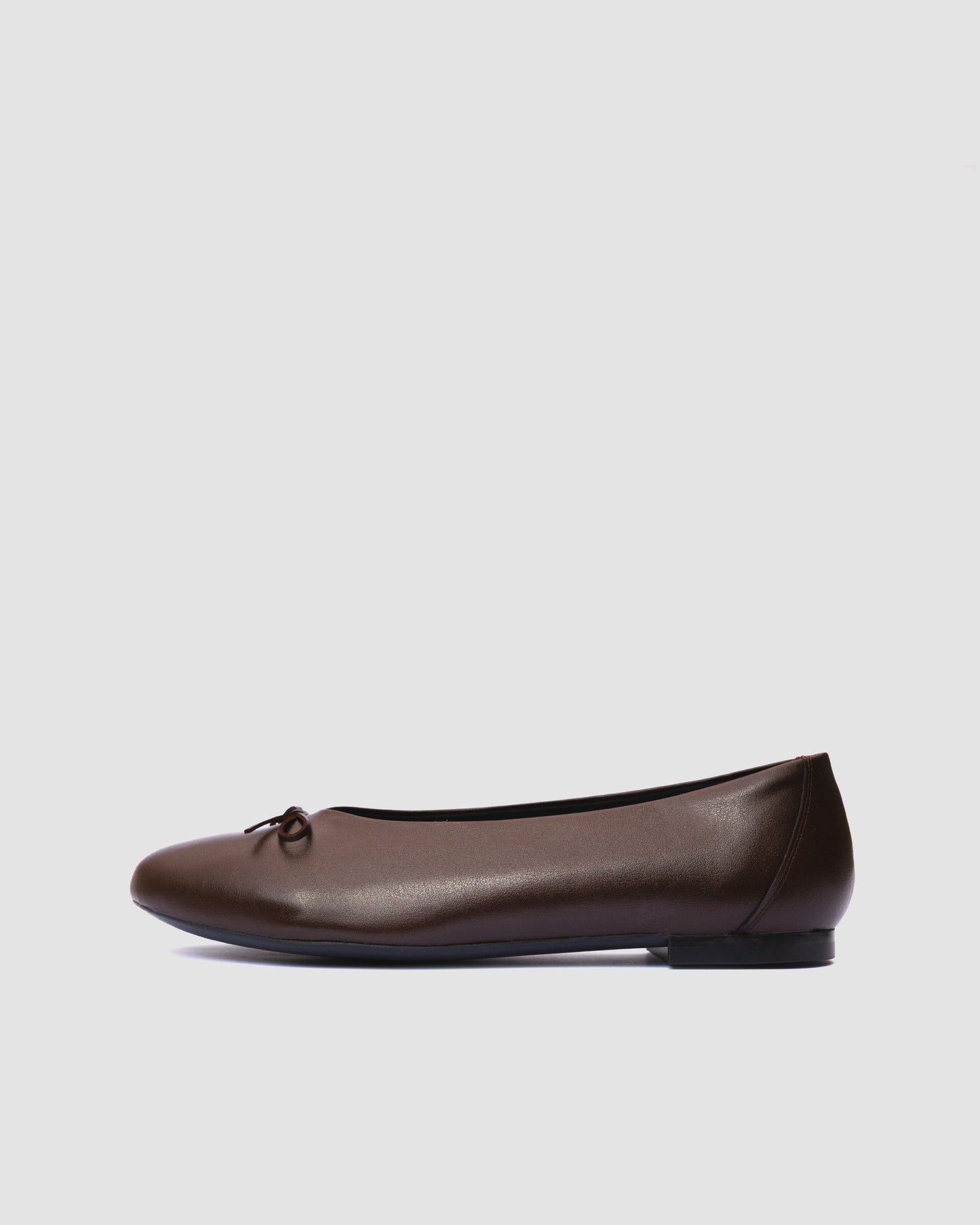 Mossy Pumps Chocolate brzowe baleriny z kokardką