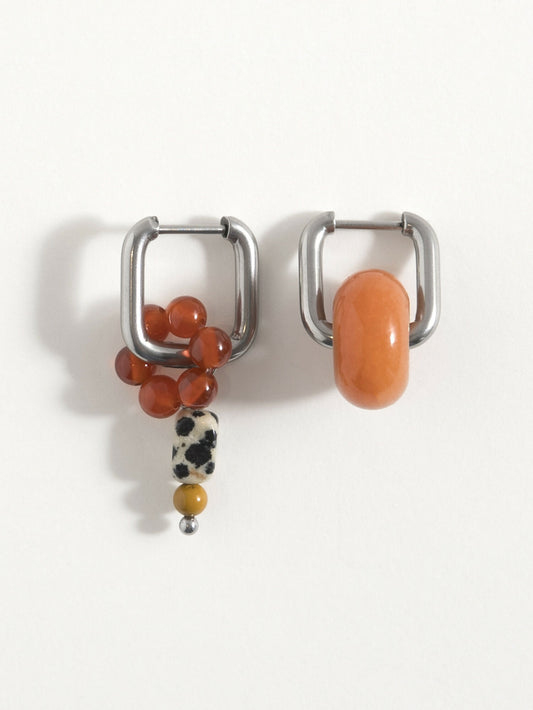 Srebrne kolczyki z kamieni naturalnych