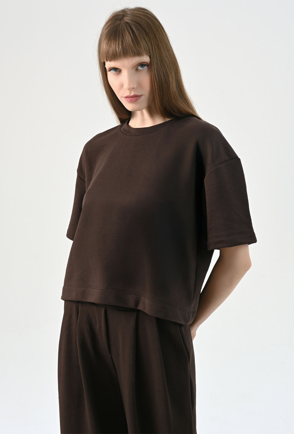 T-shirt Espresso Heavy Cotton Oversize