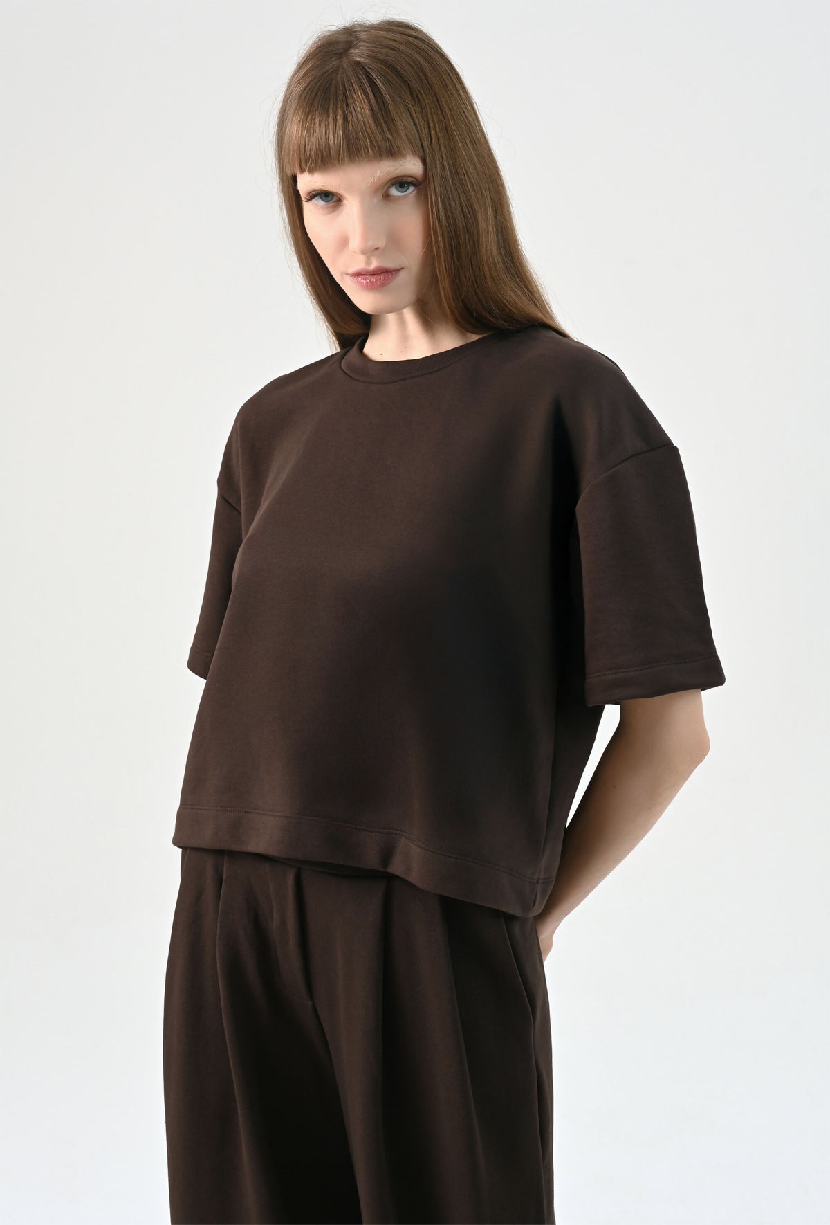 T-shirt Espresso Heavy Cotton Oversize