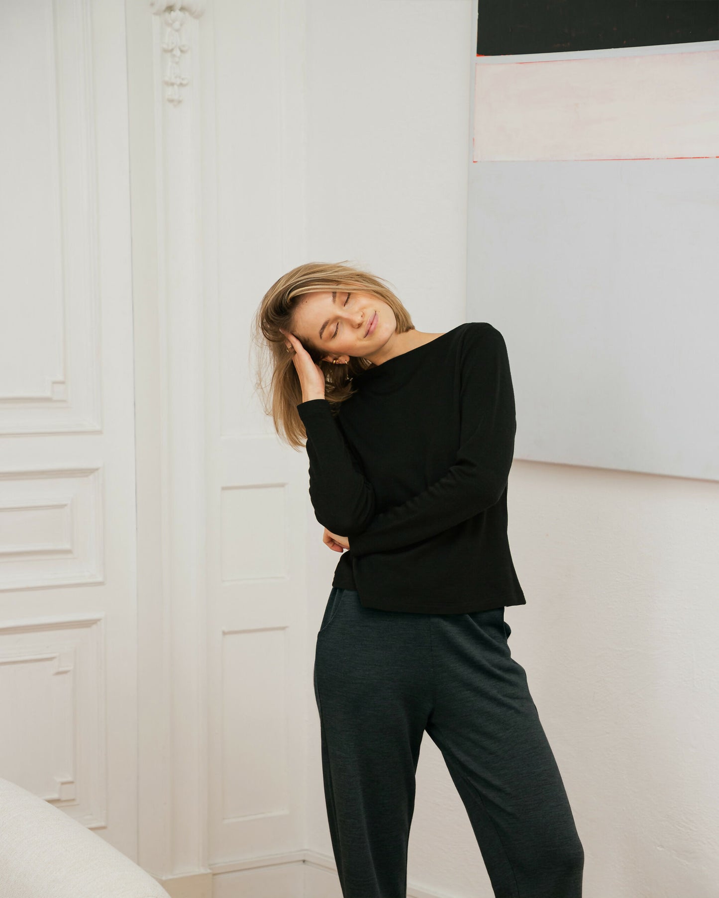 Spodnie LOTTE – Antracyt - Merino