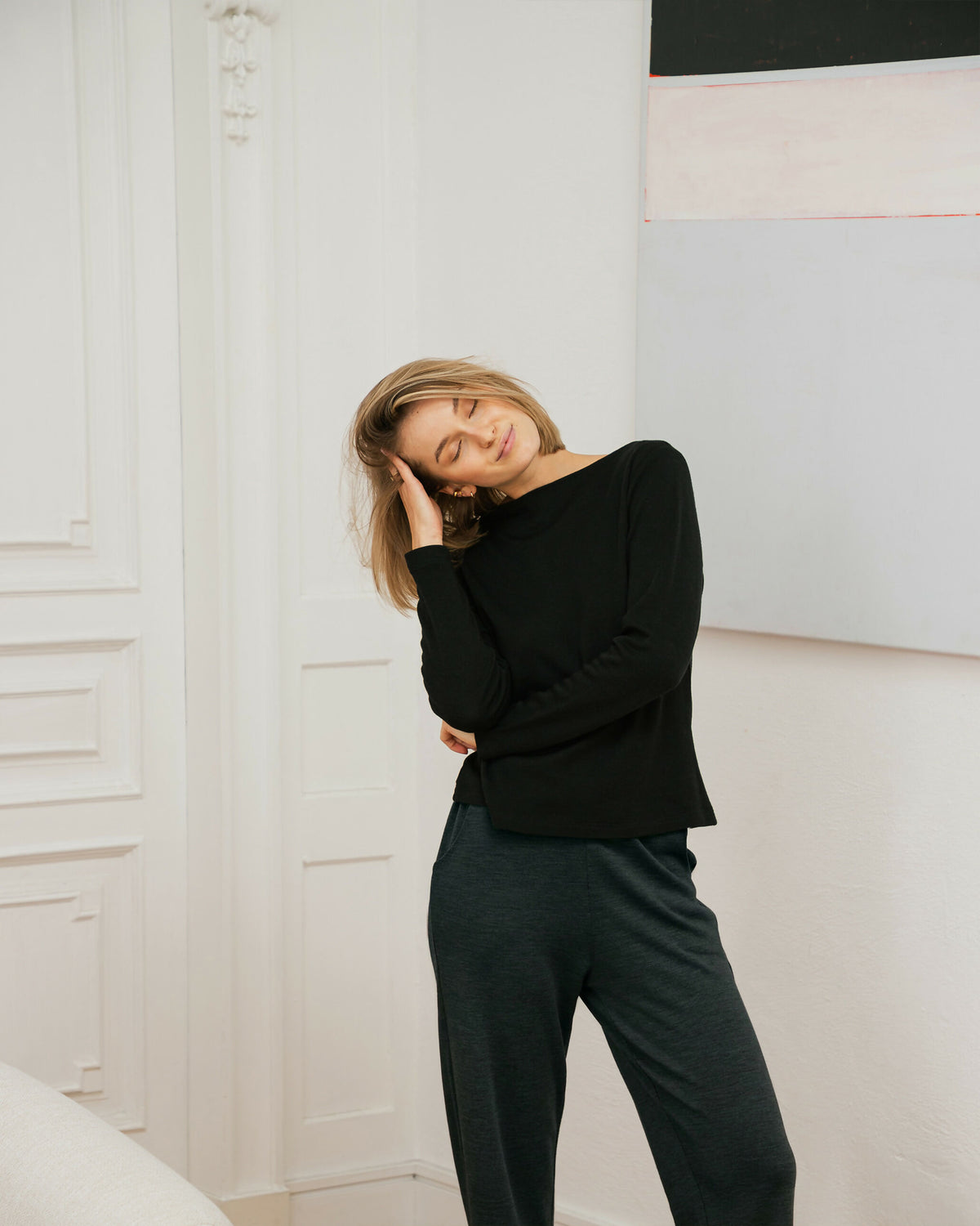 Spodnie LOTTE – Antracyt - Merino