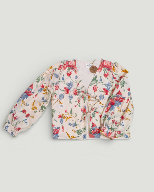 Wiązana koszula w kwiatowy wzór