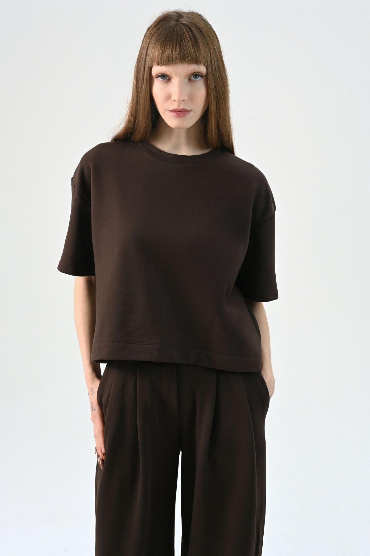 T-shirt Espresso Heavy Cotton Oversize
