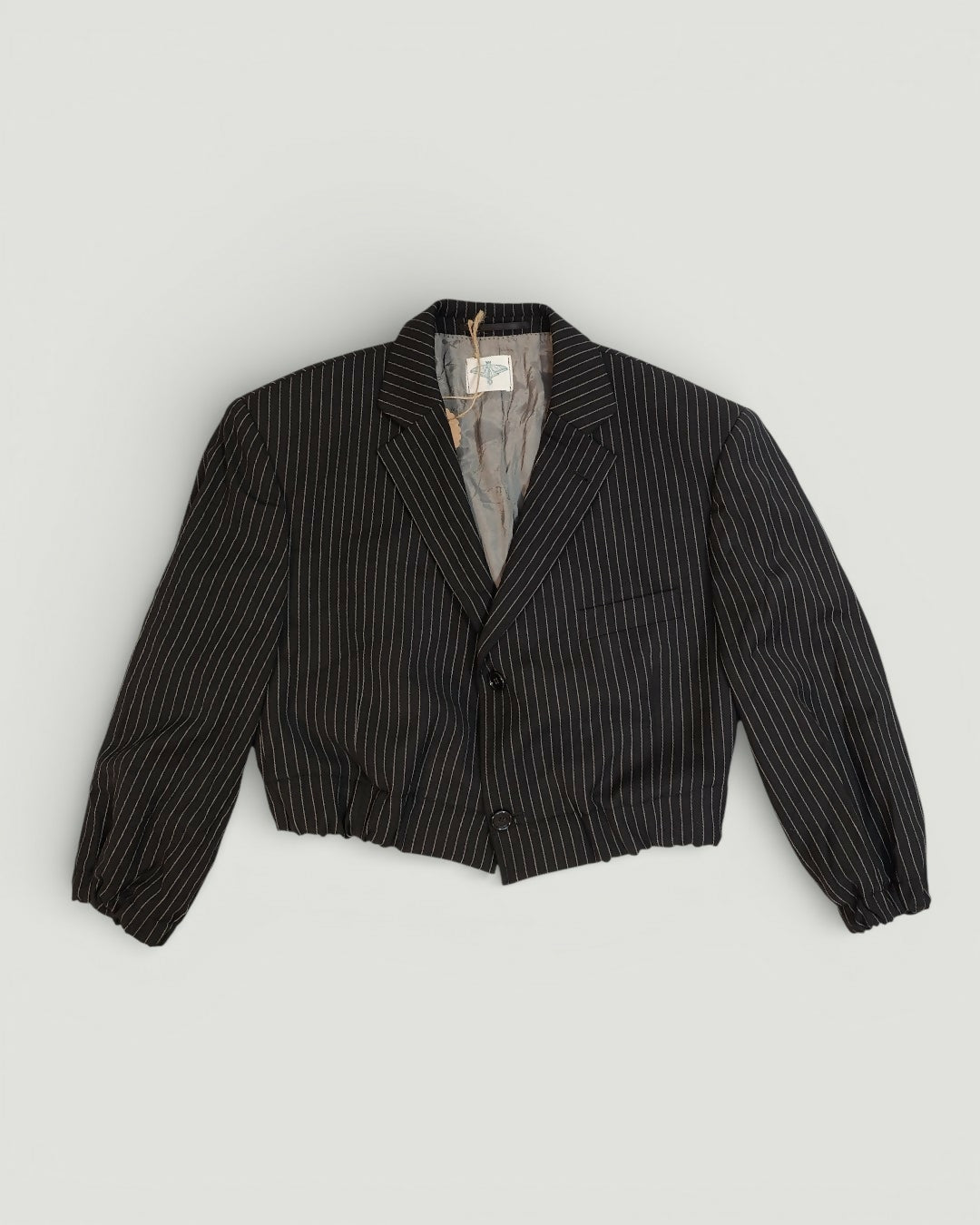 Wełniana marynarka w delikatne paski