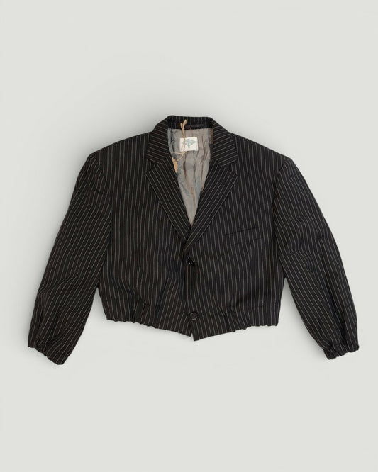 Wełniana marynarka w delikatne paski