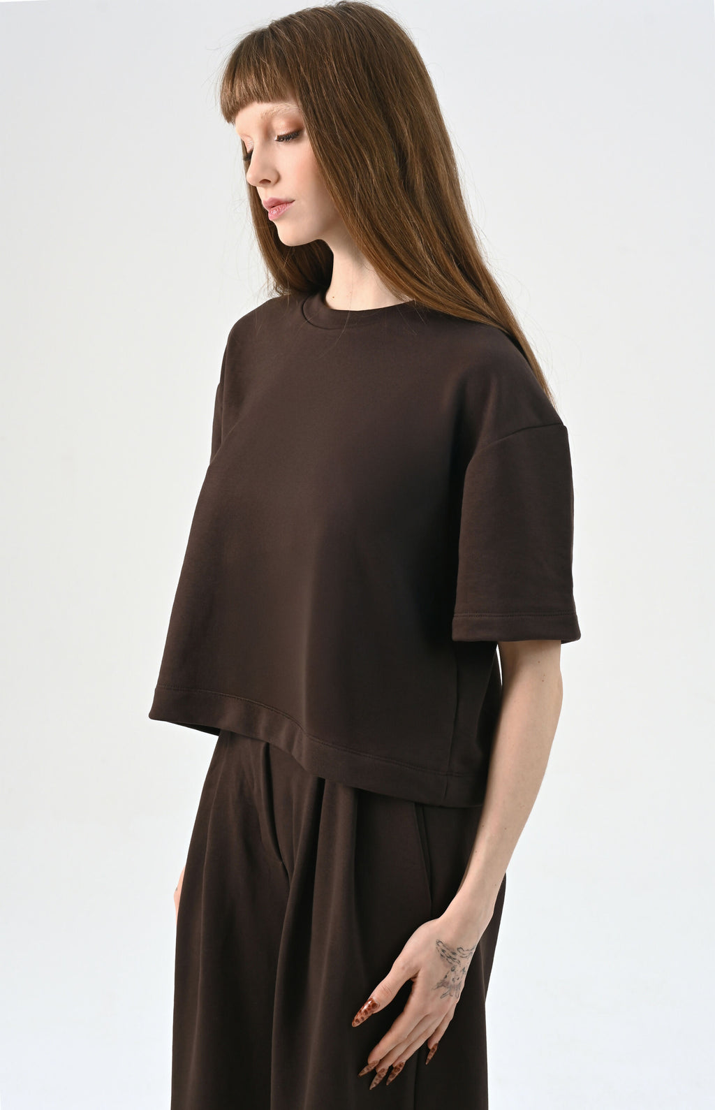 T-shirt Espresso Heavy Cotton Oversize
