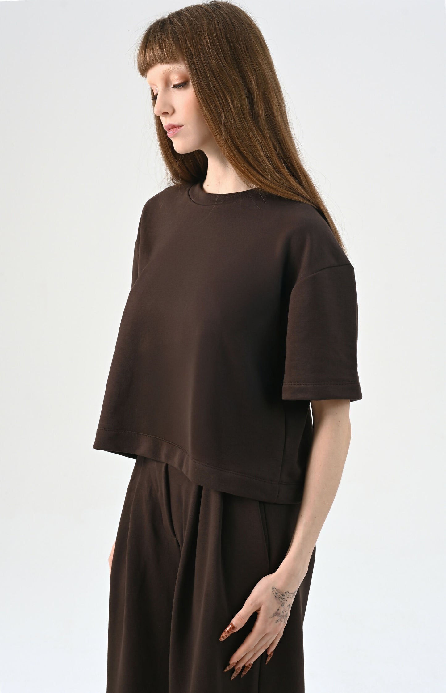 T-shirt Espresso Heavy Cotton Oversize
