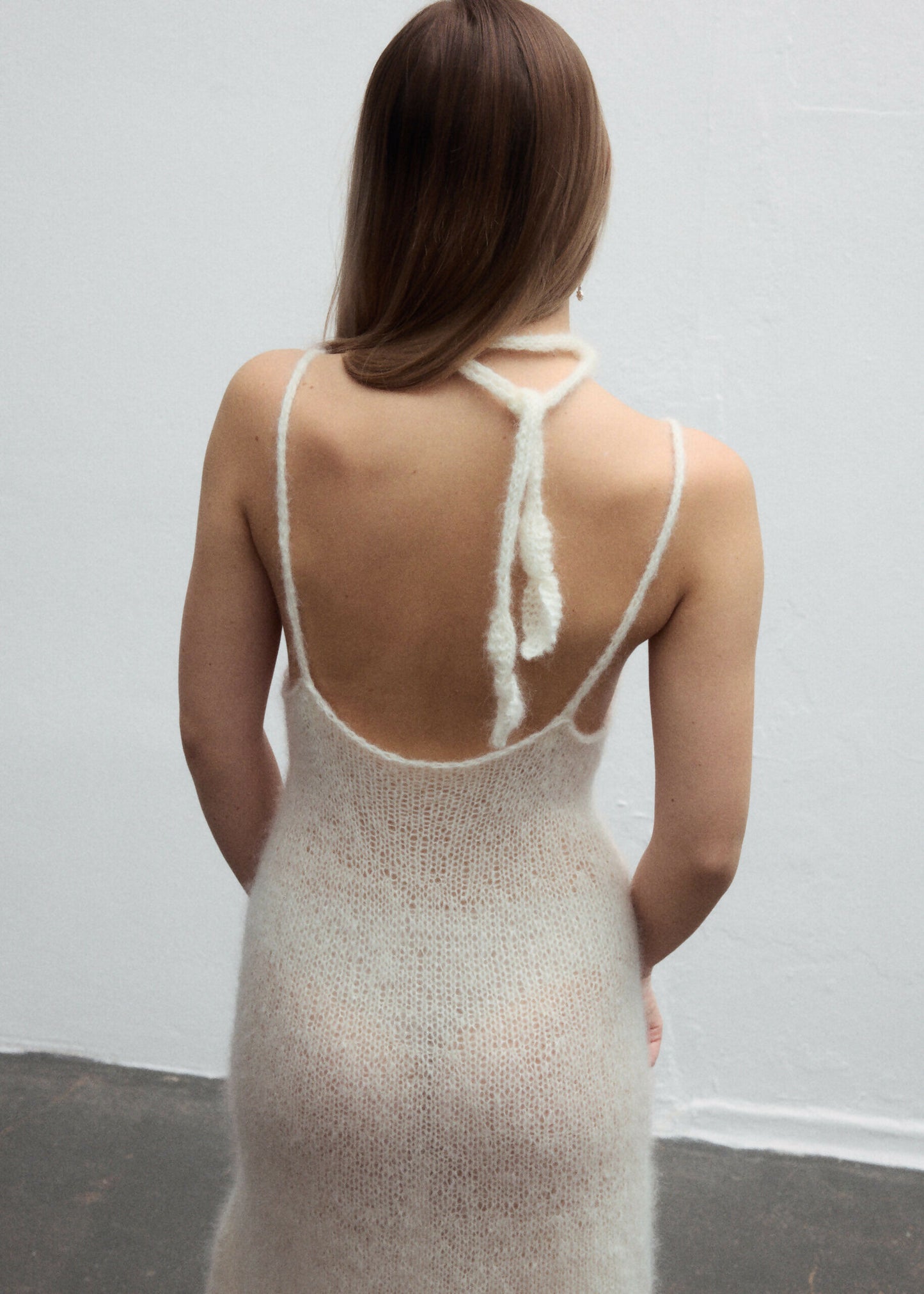 Choker Rose ręcznie wykonywany na drutach